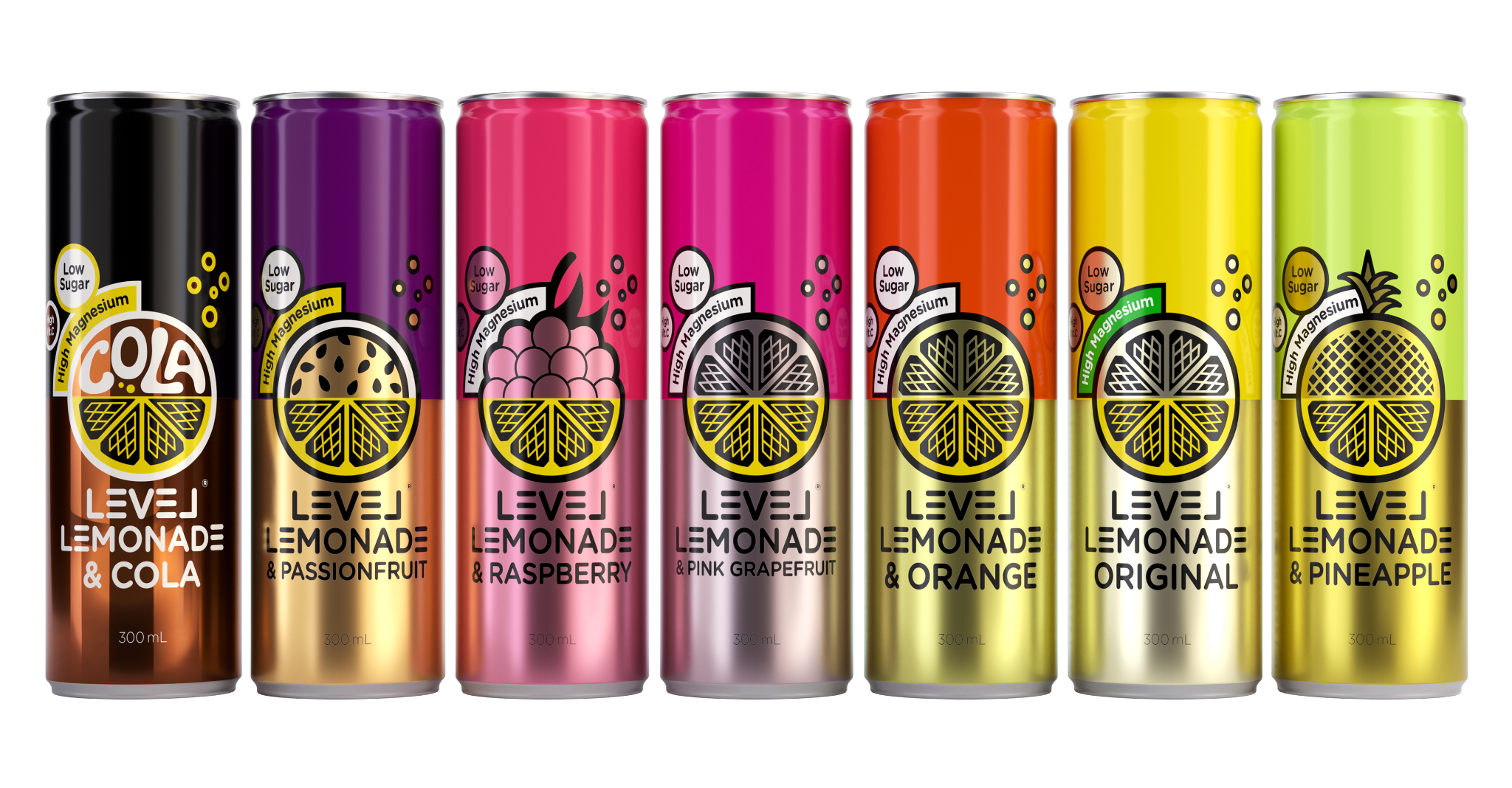 Level Lemonade product range